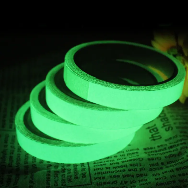 2PC Fluorescent Glow-in-Dark Self Adhesive Tape - Luminous Wall Stickers for DIY Projects, Creative Designs, Parties