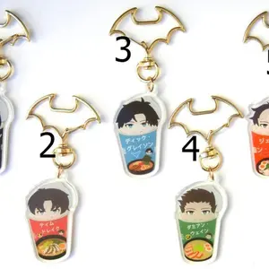 Batfamily Ramen Cup Keychains Superhero Cup Acrylic Keychains