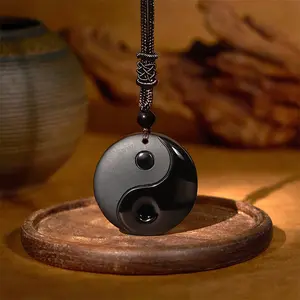 BuddhaStones Yin Yang Balance Necklace – Release Negativity & Restore Inner Harmony | Feng Shui Pendant for Positive Energy | Modern Spiritual Jewelry
