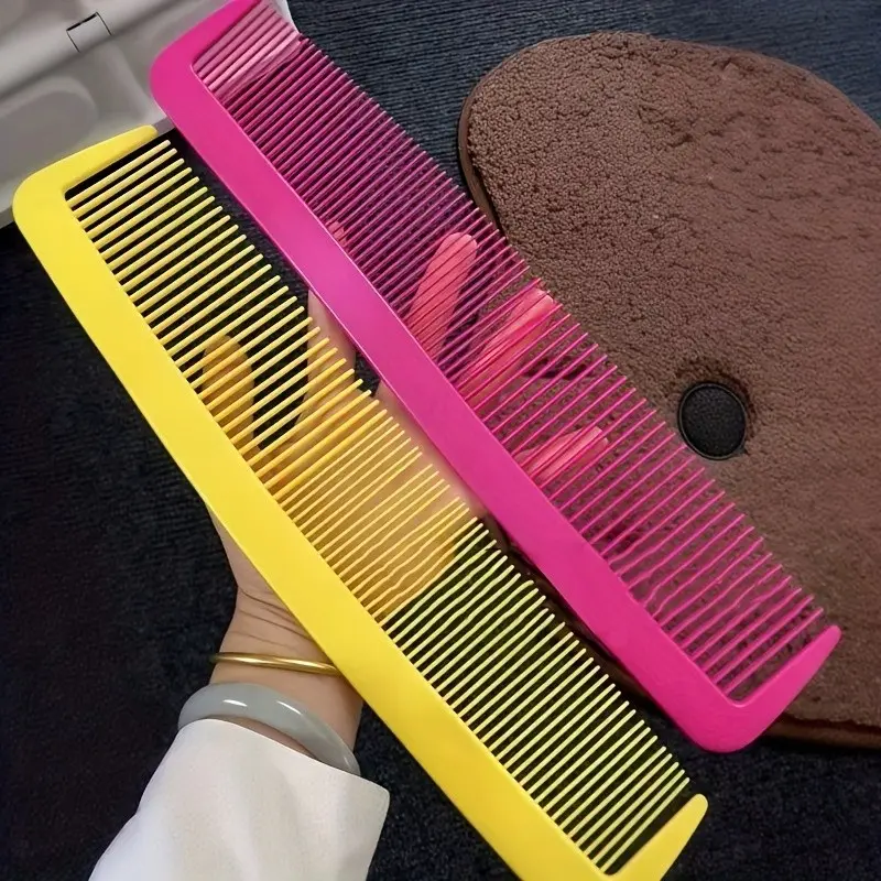 2 Large 38cm Fun Giant Combs, Extra Wide Teeth, Wide Tooth Comb, Non-Slip Handle, Plastic, for Salon, Home, Halloween, Unisex, Durable Design