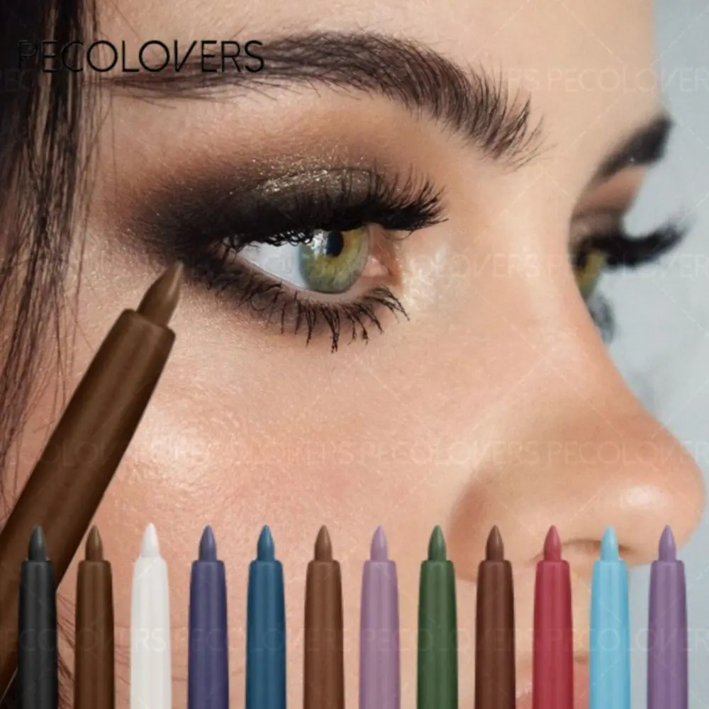 12 Colors/set Waterproof Eyeliner Gel Pen - Smudge-Proof, Long-Lasting Eye Makeup, Eyeliner Waterproof Smudge Proof, Daily Makeup, Halloween Gift, Longwear Eye Liner, Eye Makeup Product