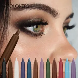 12 Colors/set Waterproof Eyeliner Gel Pen - Smudge-Proof, Long-Lasting Eye Makeup, Eyeliner Waterproof Smudge Proof, Daily Makeup, Halloween Gift