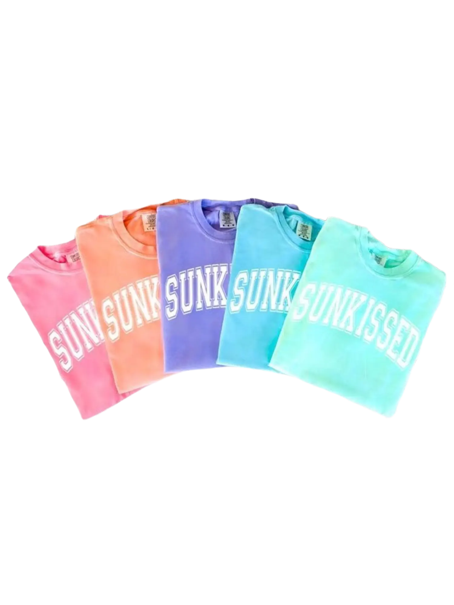 Comfort Colors Neon Sunkissed Summer Shirt for Women Cotton Fitted Tee in Various Colors Sizes S to 3XL  Trendy Graphic Tee Casual Pastel