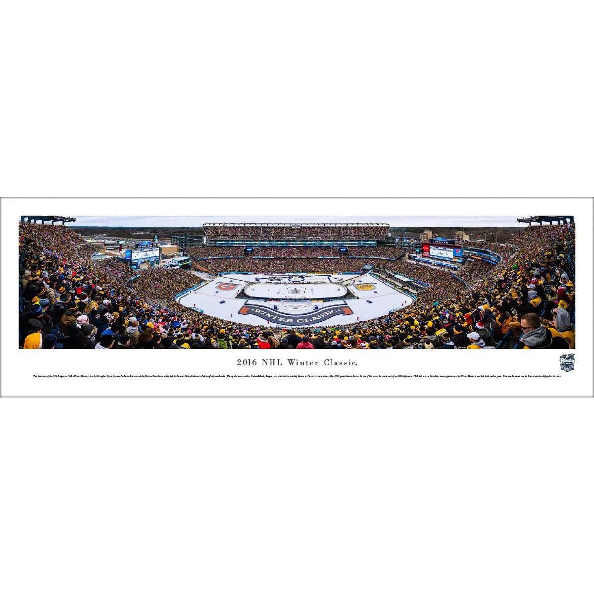 2016 NHL Winter Classic Boston Bruins vs. Montreal Canadiens Panoramic Picture