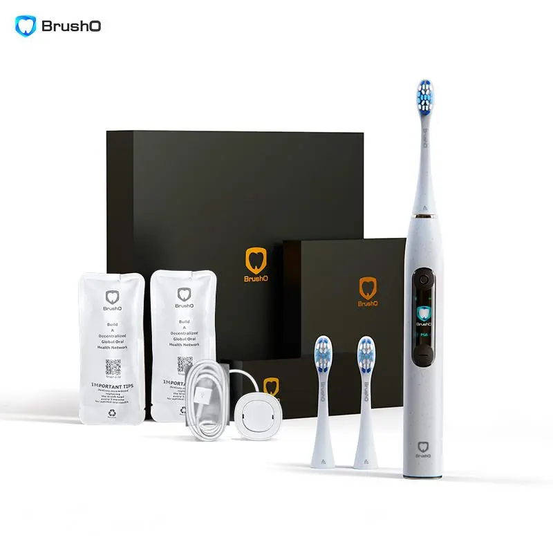 BrushO AI Smart Sonic Toothbrush, App Connected Oral Care, Real-Time Brushing Score, Pressure Control, 45-Day Battery, 7-Day Check-In Rewards
