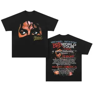 Michael Jackson, Youth and Adult T-shirt and Sweatshirt, michael jackson shirt, michael jackson shirt kids, michael jackson shirts for men, graphic tees, Tees, graphic shirts, bad world tour vintage MJ retro music unisex fan gift