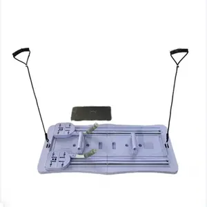 Multifunctional foldable Pilates board, with resistance bands, non-slip mat and adjustable leg straps, used for core, arm, back, leg and waist training - home gym equipment, suitable for small spaces, space-saving fitness, with a sturdy structure