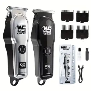 USB Rechargeable LCD Men's Grooming Kit, Wireless Hair and Beard Trimmer, Rechargeable Hair Clipper, Durable Portable, Ideal Gift for Father's Day or Boyfriend