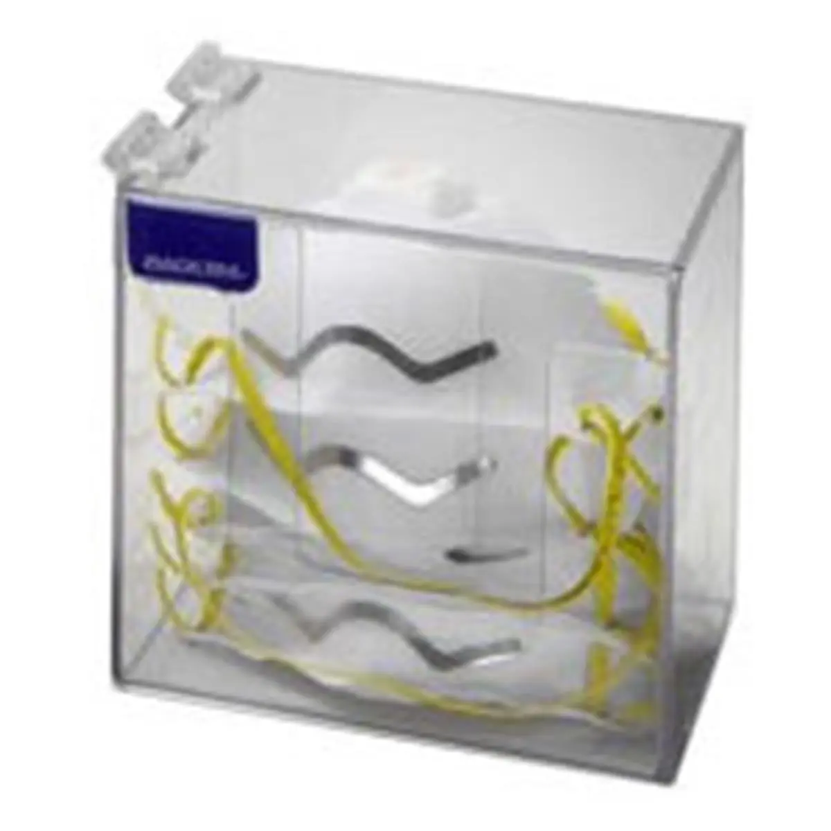 RackEm Racks Short Dust Mask Dispenser with clear Lid - Clear Plastic