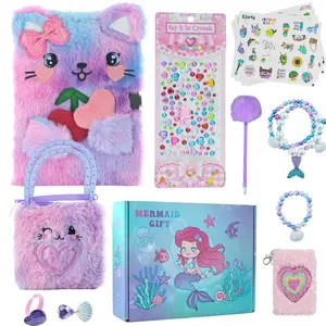 2025 Secret Cat Diary Set - Lockable Journal with Plush Pen & Stickers for Girls 6-10, Screen-Free Expression for Private Thoughts & Dreams