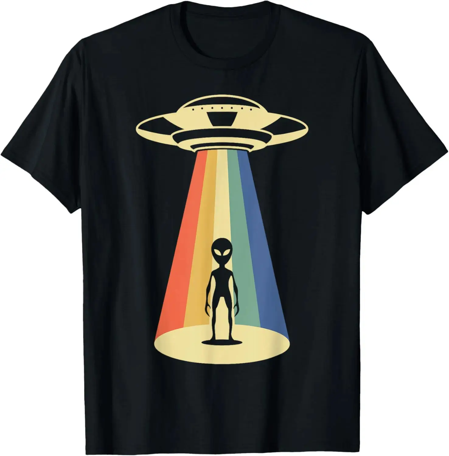 [ Cotton]    UFO Abduction - Alien Abduction Vintage Aliens Lover T-Shirt Golf Gift T-Shirt For Men And Women