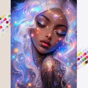 Starry Sky Pattern DIY Diamond Arts Colorful Painting Kit without Frame, DIY 5D Diamond Arts Colorful Painting Kit, Wall Art Decor for Home