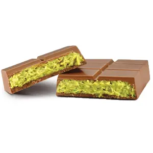 Dubai Chocolate Bar Pistachio 3.4 oz | Famous Dubai Kunafa Pistachio Chocolate Bar | Crispy Kunafe with Pistachio Paste | Gourmet Dessert Gift | Ideal Gift for All Occasions | Luxurious Chocolate Kunafa