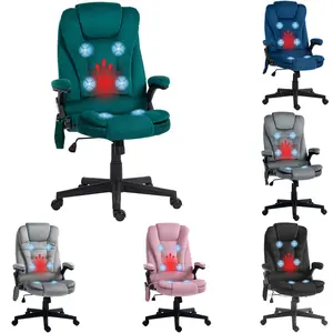 6 Point Vibrating Massage Office Chair with Lumbar Heat