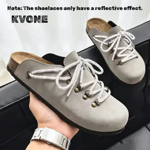KVONE Slippers for women.Starry reflective shoelaces for Clogs,The insoles provide arch support and offer a comfortable walking experience.Suitable for people with wide feet,Unisex all-season sandals.Suitable for wearing at parties and gatherings