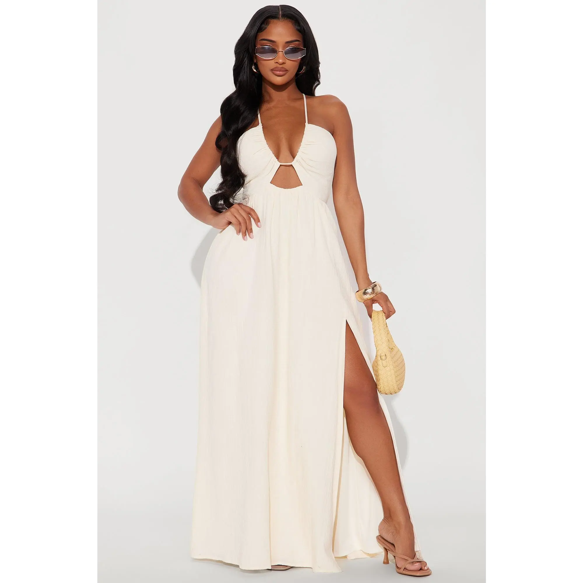 Sierra Gauze Maxi Dress - Cream