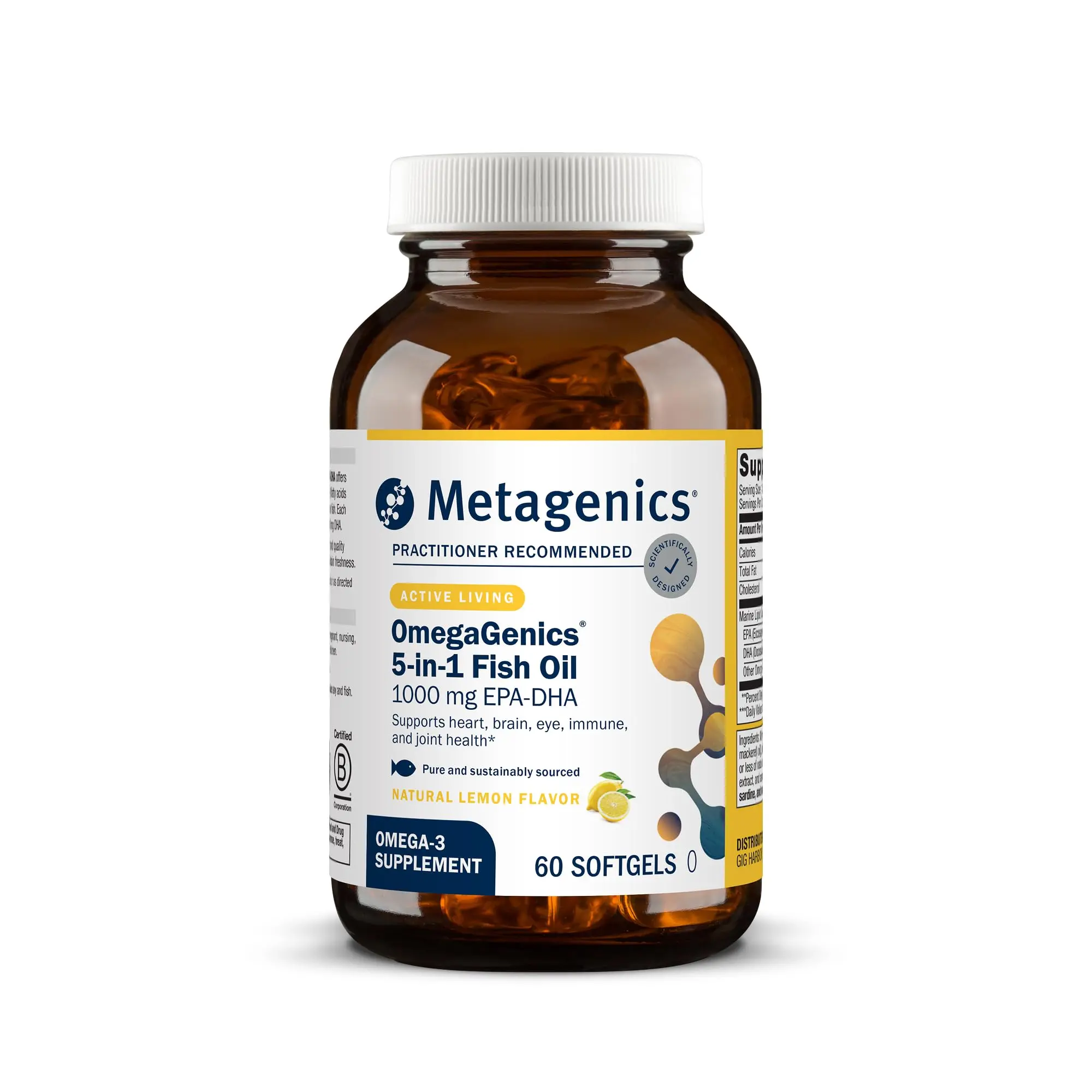 Metagenics OmegaGenics EPA-DHA 1000 - Omega-3 Fish Oil Supplement - 60 Softgels Healthcare Edible