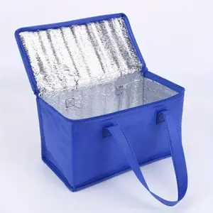 Insulated Lunch Bags Bulk Waterproof Thermal Cooler Food Delivery Bags with Zippered Top for Women, Men Office Work Insulated Reusable Grocery Shopping Bags, Picnic Cooler Bag with Zipper Zippered Top Cold, Insulated Food/Pizza, Durable Insulated Bag