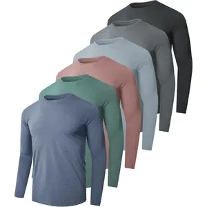 THE WELL KEPT 2/6 Pack Men's Long Sleeves Dry Fit Shirts, UPF 50+ Rash Guard Swim SPF Fishing UV Sun Protection Shirts