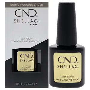 CND Shellac Gel Nail Polish ORIGINAL Top Coat, Ultra Shine Scratch Resistant Final Step Protective Longwear with No Nail Damage, 0.50 fl oz