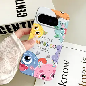 Little Monsters Cute Case for Google Pixel 7/8/9/10 Pro 5G Shockproof Precise - Hole Film Case Niche Design
