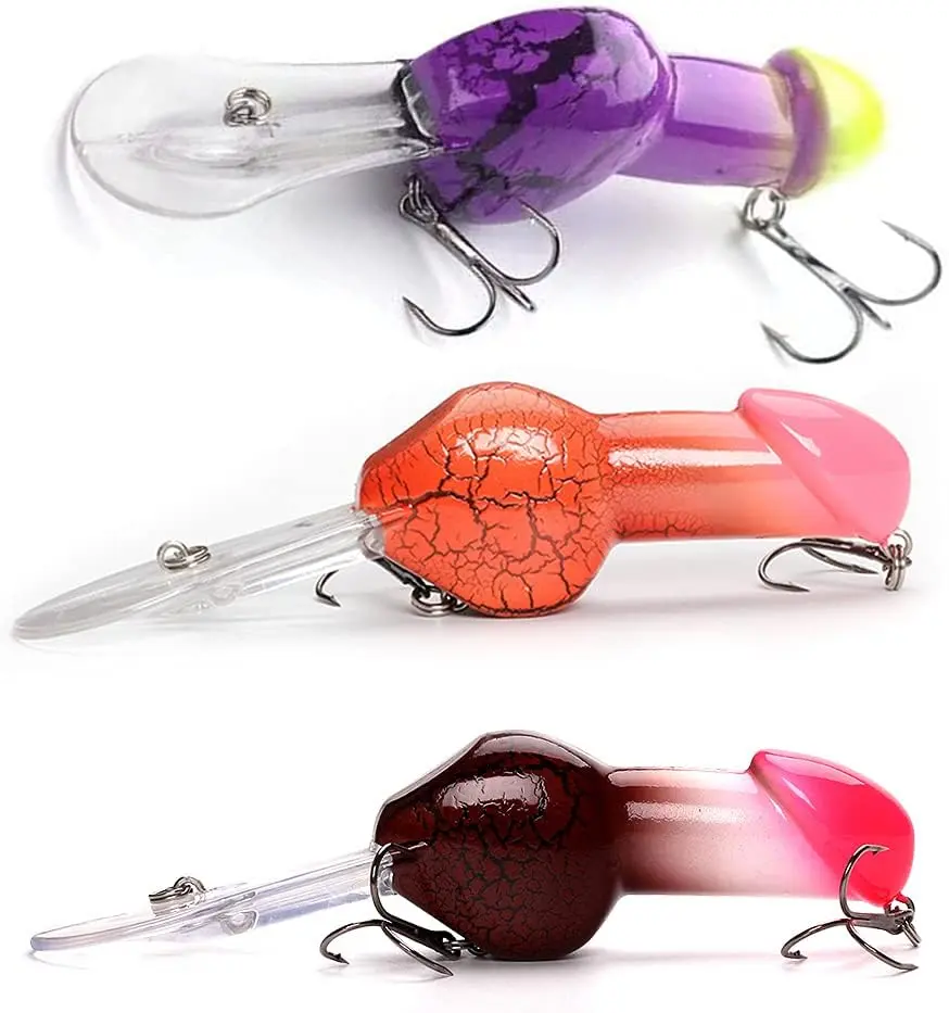 3pcs Funny Floating Fishing Lure,Personality Casting Bait Sinking Bass Lures,Suitable for All Water Layers,Fishing Equipment Hook for Fishing Lovers,Gift for Men