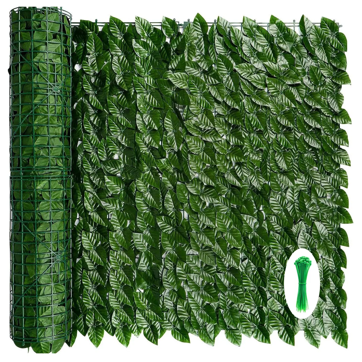 Artificial Ivy Privacy Fence Wall Screen, Artificial Hedges Fence and Faux Ivy Vine Leaf Decoration for Outdoor Garden Decor