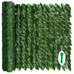 Artificial Ivy Privacy Fence Wall Screen, Artificial Hedges Fence and Faux Ivy Vine Leaf Decoration for Outdoor Garden Decor