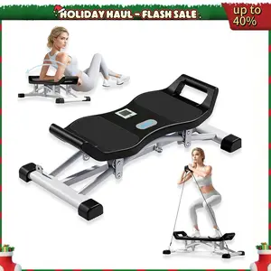 Multifunctional Indoor Ski Exercise Machine Foldable Portable Adjustable Resistance Digital Display Targeted Leg Glute Workout Gear