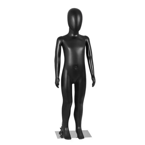 Zeny 43.7" Height Child Mannequin - Full Body, Realistic, Adjustable, Detachable, Faceless Sleek Design, 21.6" Bust, 20.8" Waist, 24" Hip, Easy Assemble/Disassemble, Strong Metal Base, Black for Classic & Novelty Building Toys Clothing Daily Display