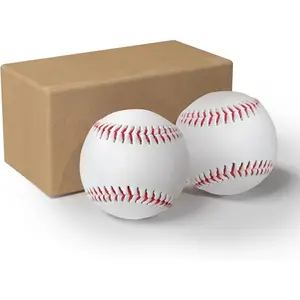 Unmarked Adult Baseballs, Blank Standard Practice Baseball Size 9 Inch,  Baseballs Game Tball Balls for High School League , Pitching, Throwing and Autograph (2Pack, 4 Pack, 12 Pack)