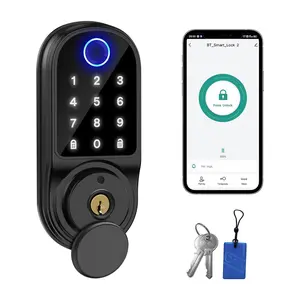 Smart Door Lock - Biometric Door Lock - 5 Entry Methods (Fingerprint/IC Card/APP/Passcode/Key) - Alloy Construction - Simple Installation - Ideal for Homes, Hotels, Offices, and Apartments. The perfect gift for elderly parents and women living alone.