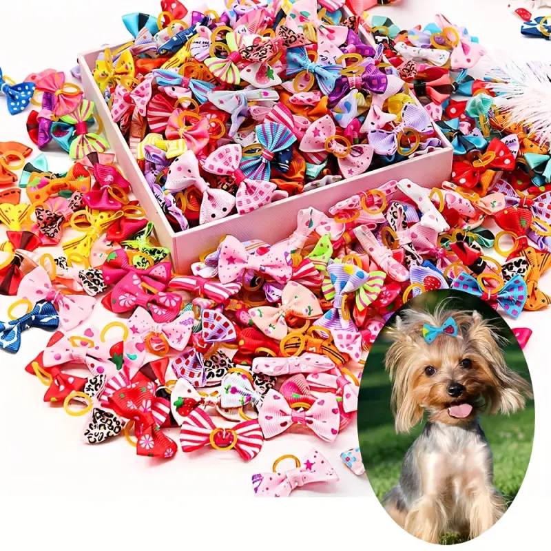 20-50 pet hair accessories-universal elastic headband bow for cats and dogs, creative princess style, Costume