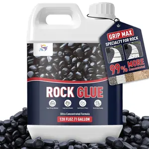 Rock Glue 1 Gallon Rock Glue for Landscaping, Ground Coverage & Pet Safe Mulch Glues for Rocks Lockscape Pea Gravel/Pebbles/Stones-Glue Mulch Glues for Walkways, Yards, Patios, Driveway Clear Gloss