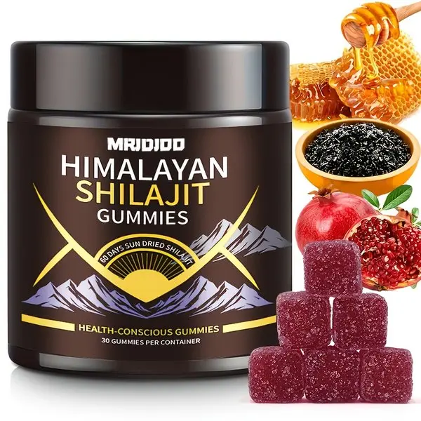 30 Pills of Himalayan Shilajit Gummies, Sucrose Free, Sweetened with Manuka Honey, Clean Recipe, Fulvic Acid And Humic Acid