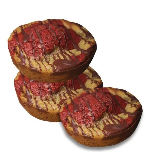 OVERSIZED STUFFED Nutella COOKIE- Red Velvet Chocolate Chip Sweet Treat Snack