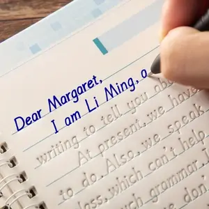 English Letter Writing Practice Book, 1 Piece Reusable Handwriting Practice Calligraphy Book, School & Educational Supplies, Learning Materials, Tracing Preschool Books