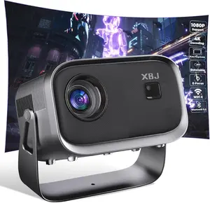 XBJ Portable Projector with 2.4/5G WiFi, 360° Projection, 1080p HD LED, 200" Screen & Built-In Speaker – Multifunctional for Home Cinema and Outdoor Use, Perfect Birthday Gift and Kids’ Gift for