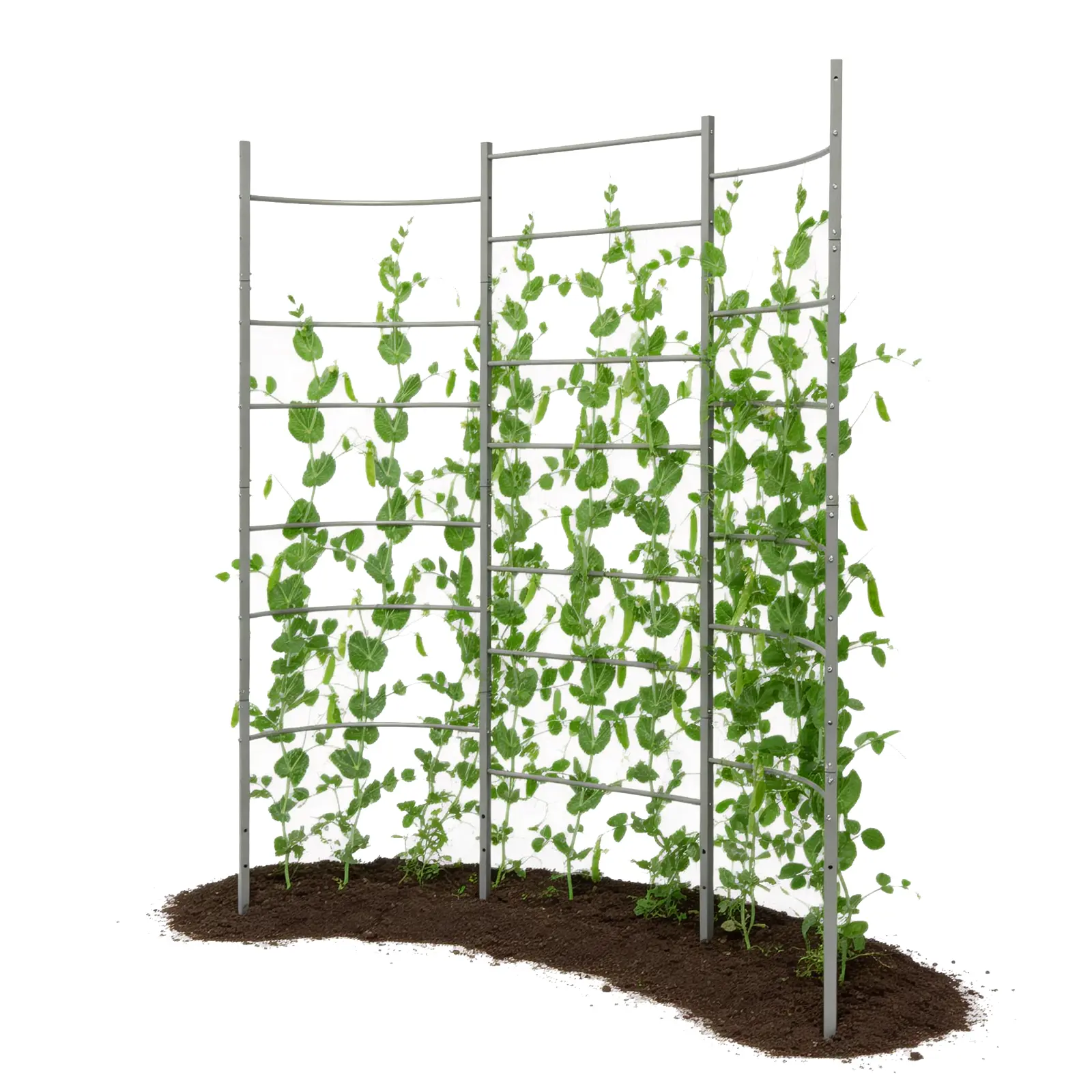 ANLEOLIFE Garden Panel Trellis, Heavy-Duty Metal with Crossbars, Bolt-Together Design with Clipping, 4×8 Setup Compatible, Bed-Mount/Ground Install, Better Airflow Vertical Support for Tomatoes, Raised Garden Beds Use, Quartz Gray, Diy-Friendly Assembly,