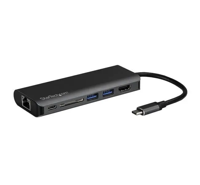 Startech USB-C Multiport Adapter 2 x USB 3.0 HDMI SD Gigabit Ethernet, Adapters Four-In-One Multi-Port Multifunction, 4-Port Multifunction Adapters
