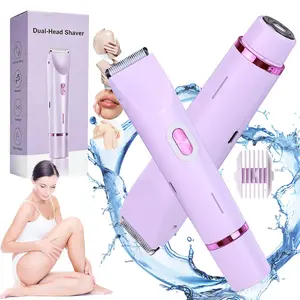 Women's Bikini Trimmer and Razor, Dual Head Design, Smooth Skin Care, Portable Travel Friendly Tool, Daily Grooming Needs