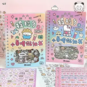 2 styles, 1 set 16 small nose animal stickers planners, cartoon animal theme, minimalist style, multiple materials, self adhesive, DIY planner decoration scrapbook sticker pack