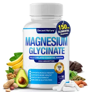 Magnesium Glycinate 500mg Magnesium Supplement 90 Capsules Magnesium Glycinate 500mg Magnesium Supplement 90 Capsules
