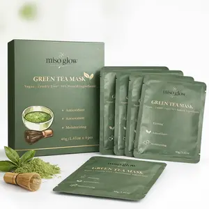 Miso Glow Green Tea Mask – Vegan Hydrating & Firming Sheet Mask (4-Pack)