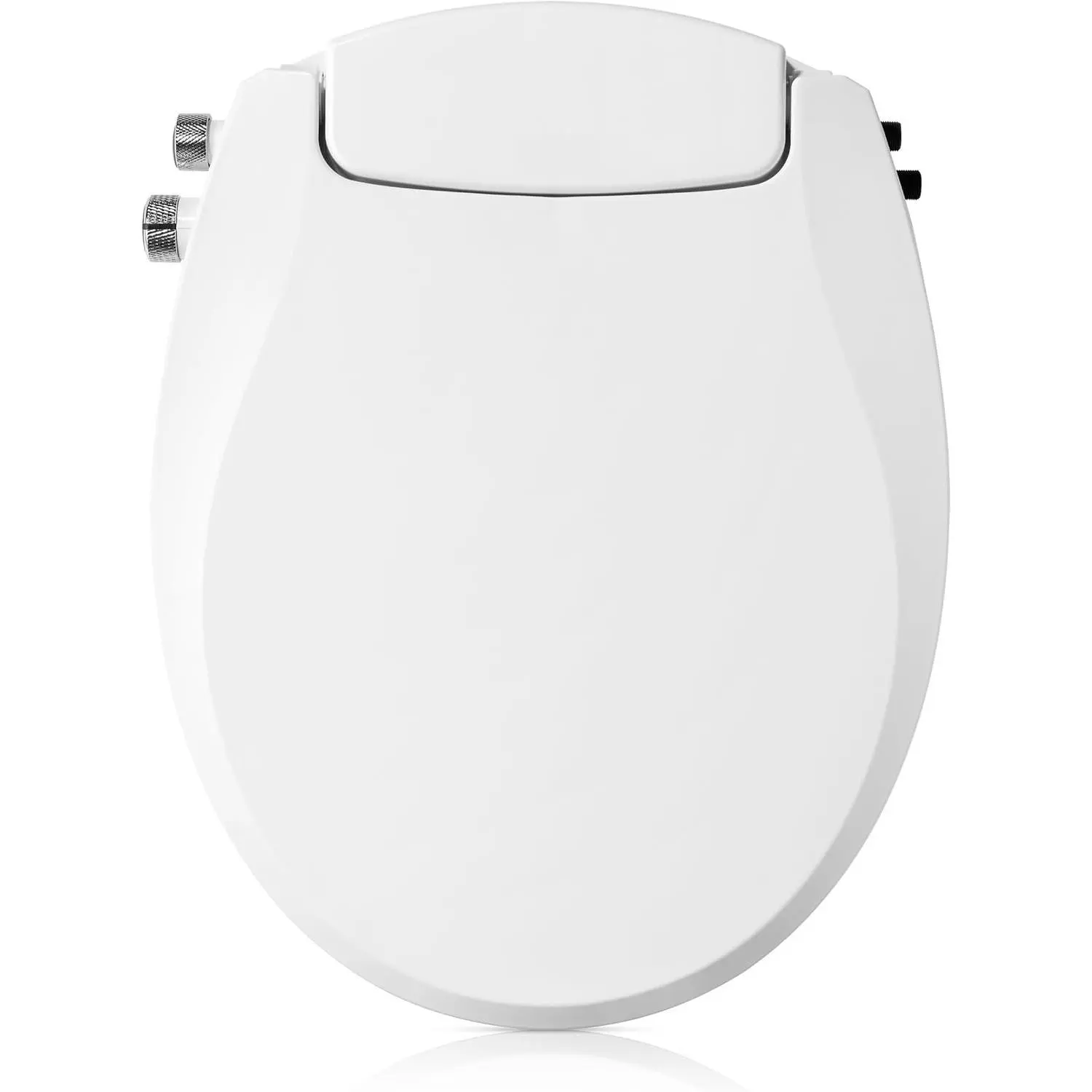 Swash Bidet Toilet Seat, Non-Electric, Dual Temperature, Fits Round Toilets, White  Dual Nozzle System  with Easy Installation