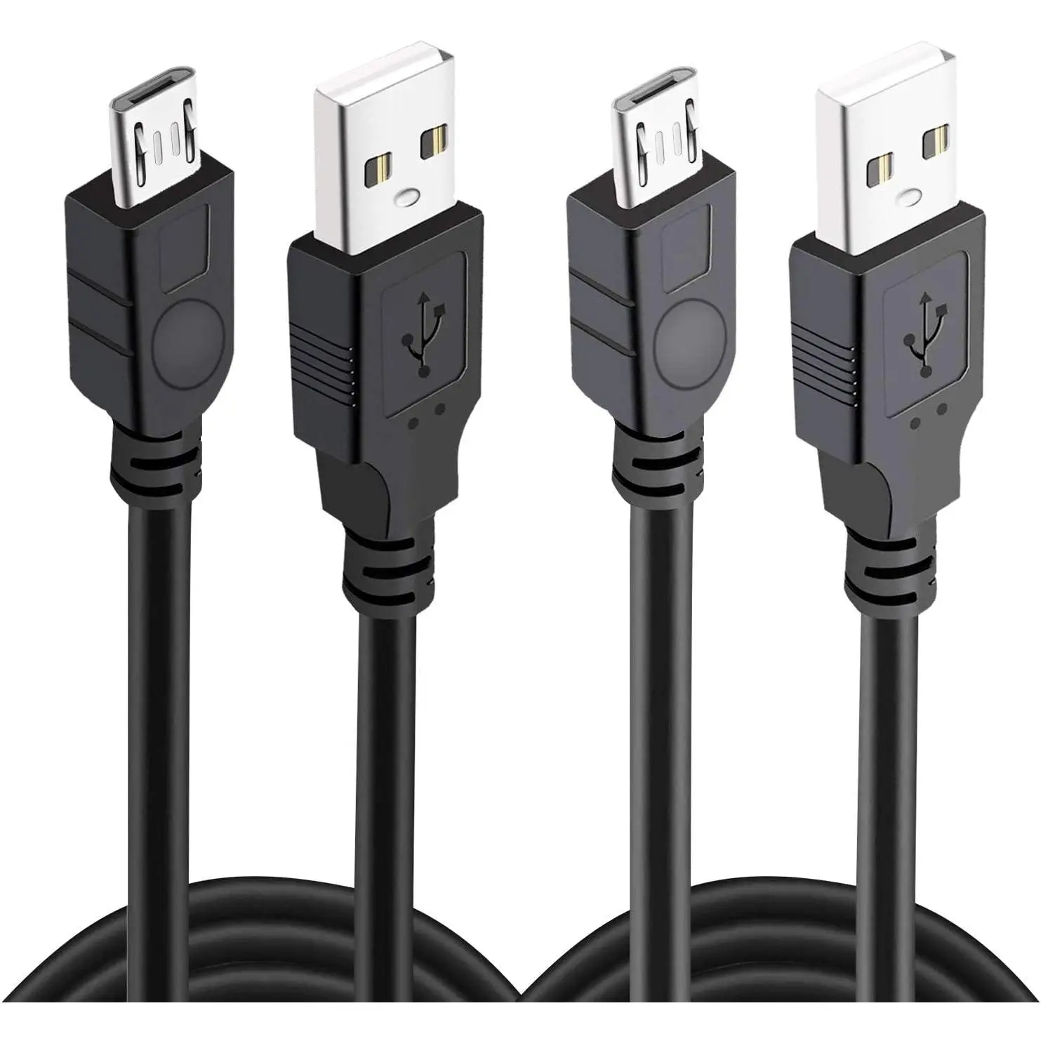 2 Pack 10Ft Controller   for PS4, Play and Charge  USB Charger High Speed Data Sync Cord for   4 PS4 Slim/Pro Controller,  One S/X Controller, Android