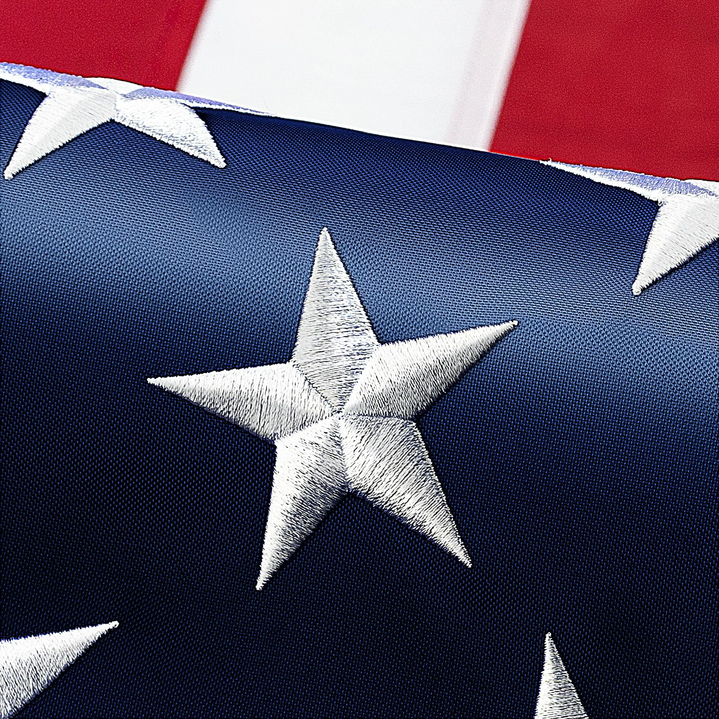 3x5 Ft Heavy Duty Weatherproof Polyester American Flag for Outdoor Display, Embroidered Stars, Sewn Stripes Pattern, Brass Grommets (Home & Festive Party Supplies Backdrop Banner), American Display Festive Flags, Backdrop Banner Festive Flags