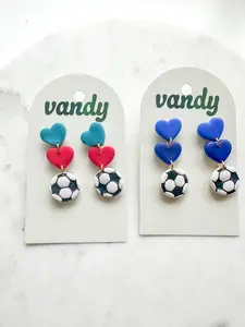 Custom Soccer Team Dangle For Girl’s Team Soccer Team Earrings | Sport Team Gift | Soccer Fan Earring For Game Day Gift For Soccer Mom