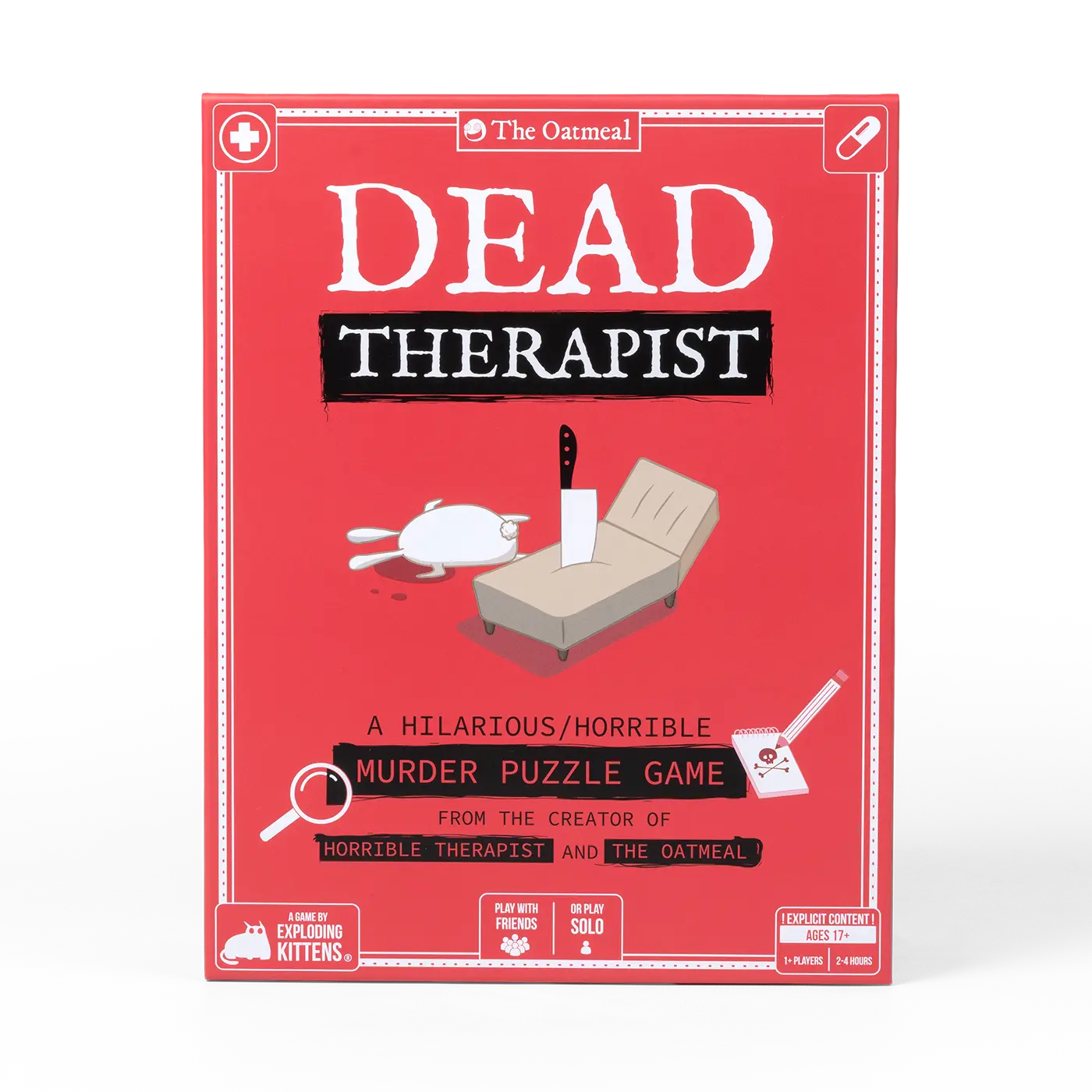 Dead Therapist: A cartoon murder mystery game for 1-99 players ages 17+
