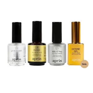 APRÉS Apres Gel-X Liquid Essentials Set - Extend Gel 15mL, pH Bonder, Acid-Free Gel Primer, Gel-X Prep Tip Primer for Long-Lasting Nails